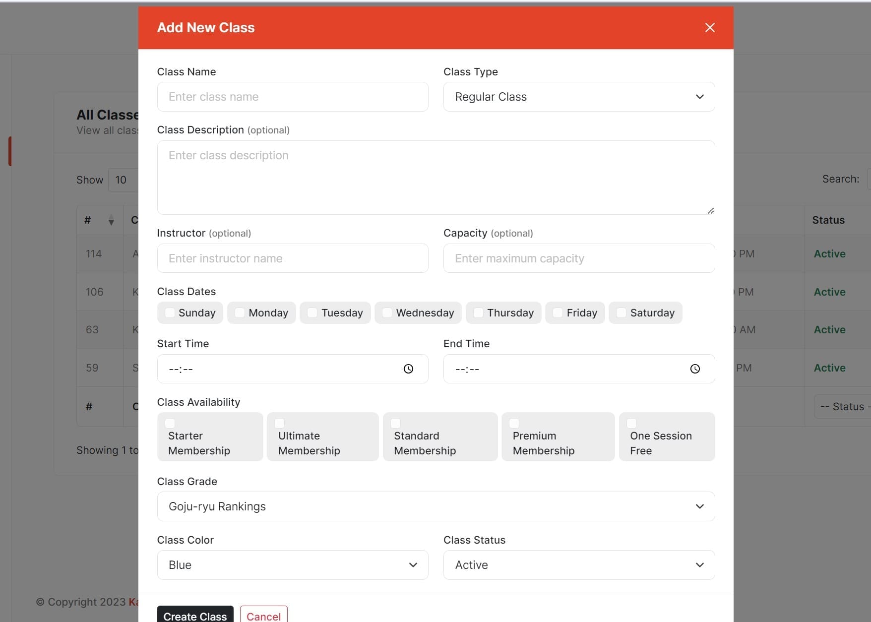 ClubManager-createclass